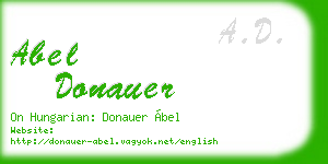 abel donauer business card